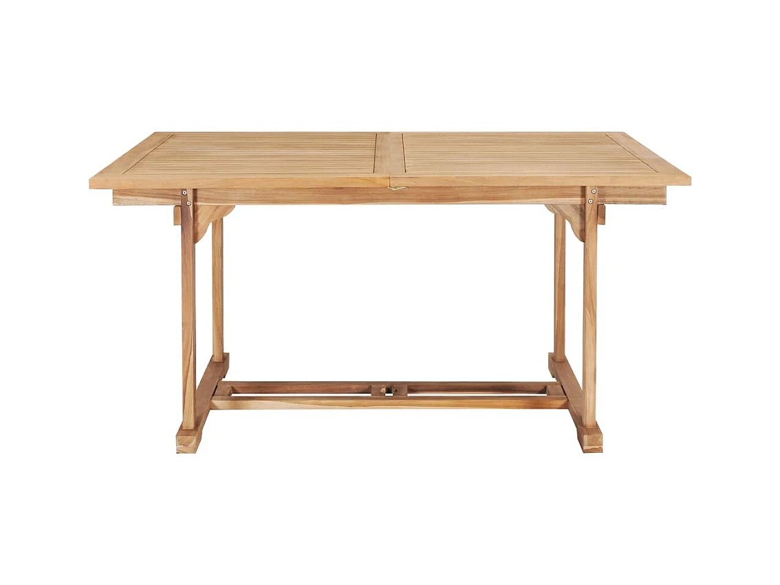 Uitschuifbare tuintafel 150-200x100x75 cm Massief teakhout