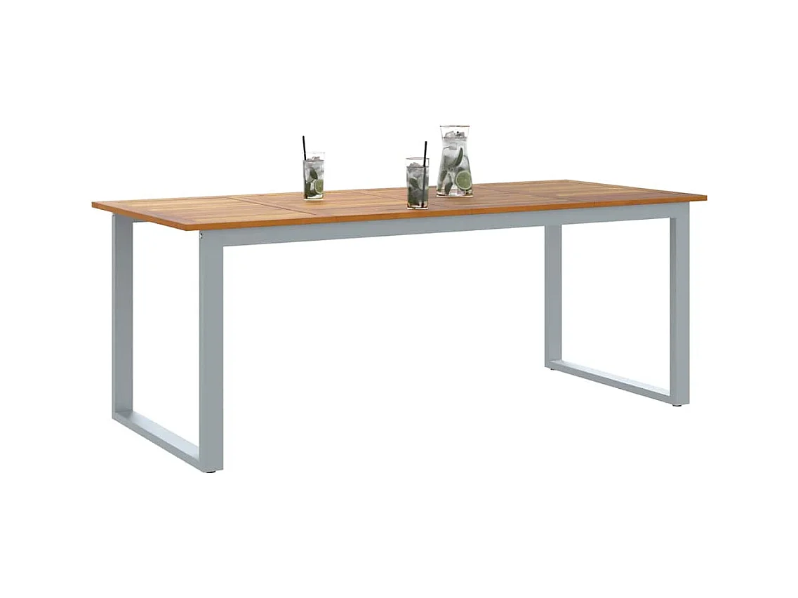 Tavolo da pranzo da giardino Grigio 200 x 90 x 75 cm