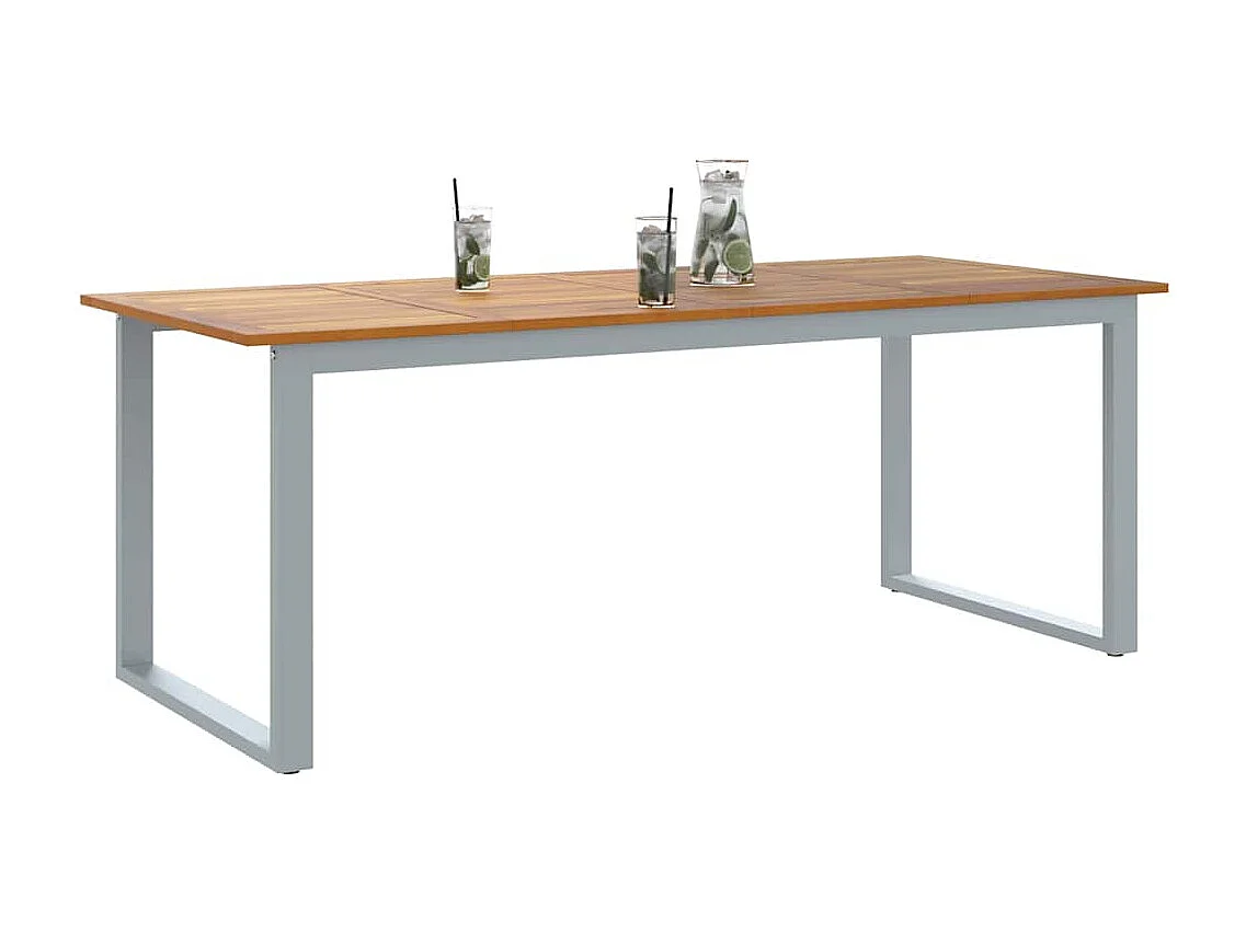 Mesa de comedor de jardín Gris 200 x 90 x 75 cm