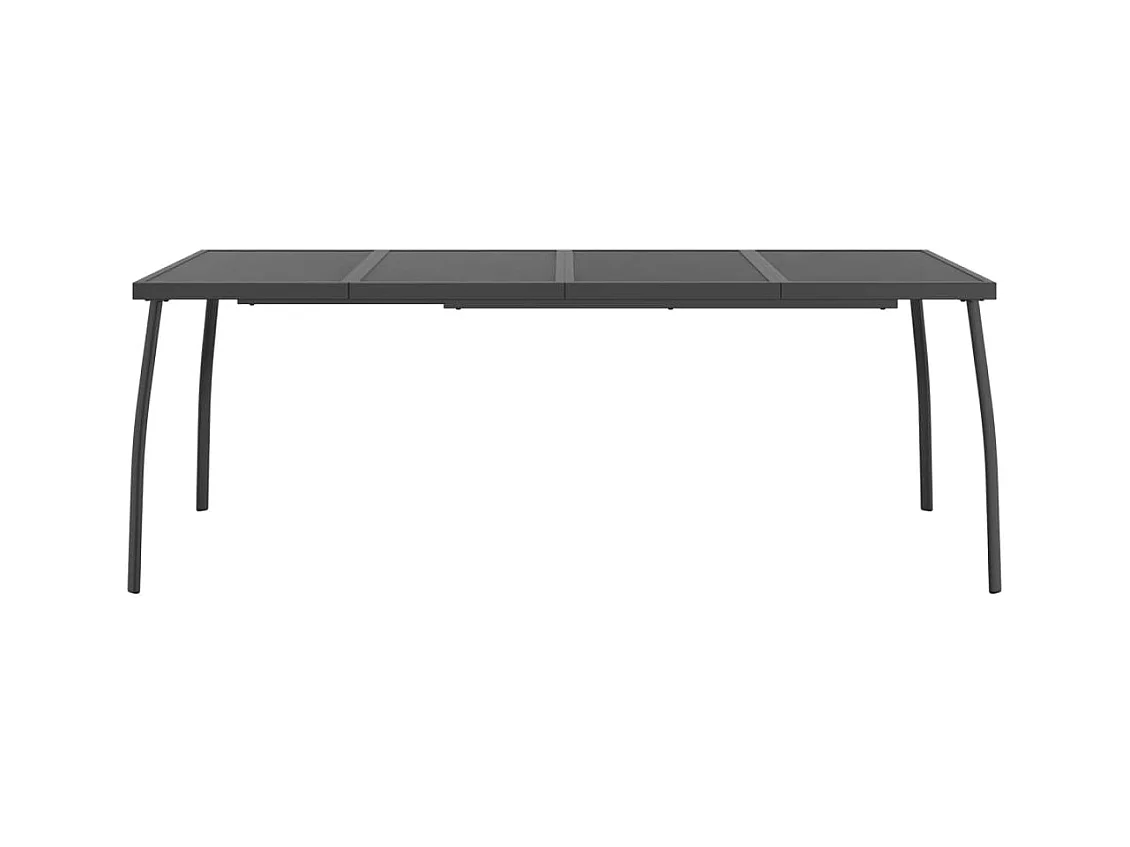 Antraciet tuintafel 200x100x72 cm Stalen rooster