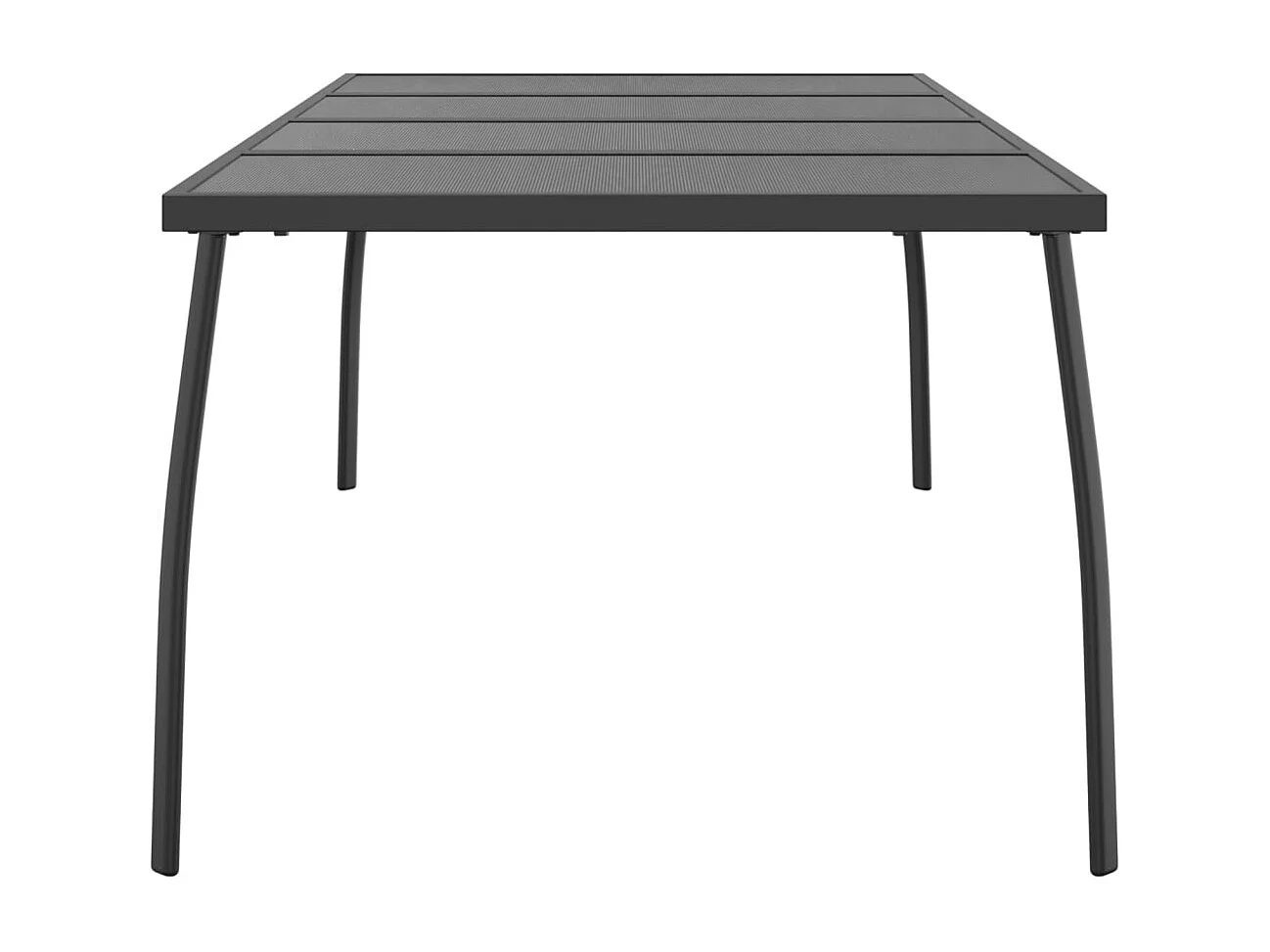 Mesa de jardín antracita 200x100x72 cm Rejilla de acero