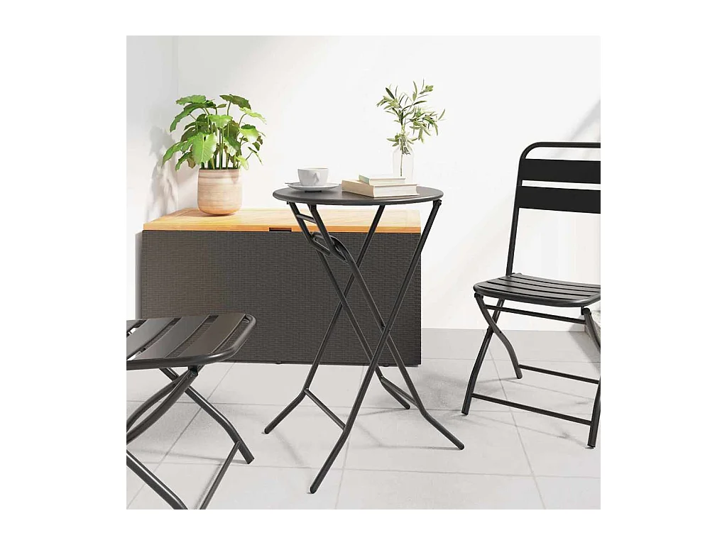 Table de Jardin Anthracite 50 x 50 x 72 cm Acier