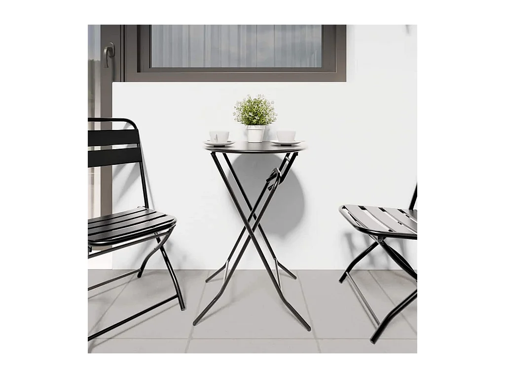 Table de Jardin Anthracite 50 x 50 x 72 cm Acier