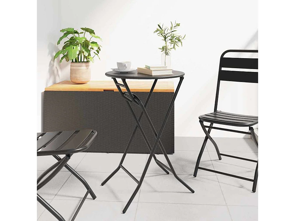 Table de Jardin Anthracite 50 x 50 x 72 cm Acier