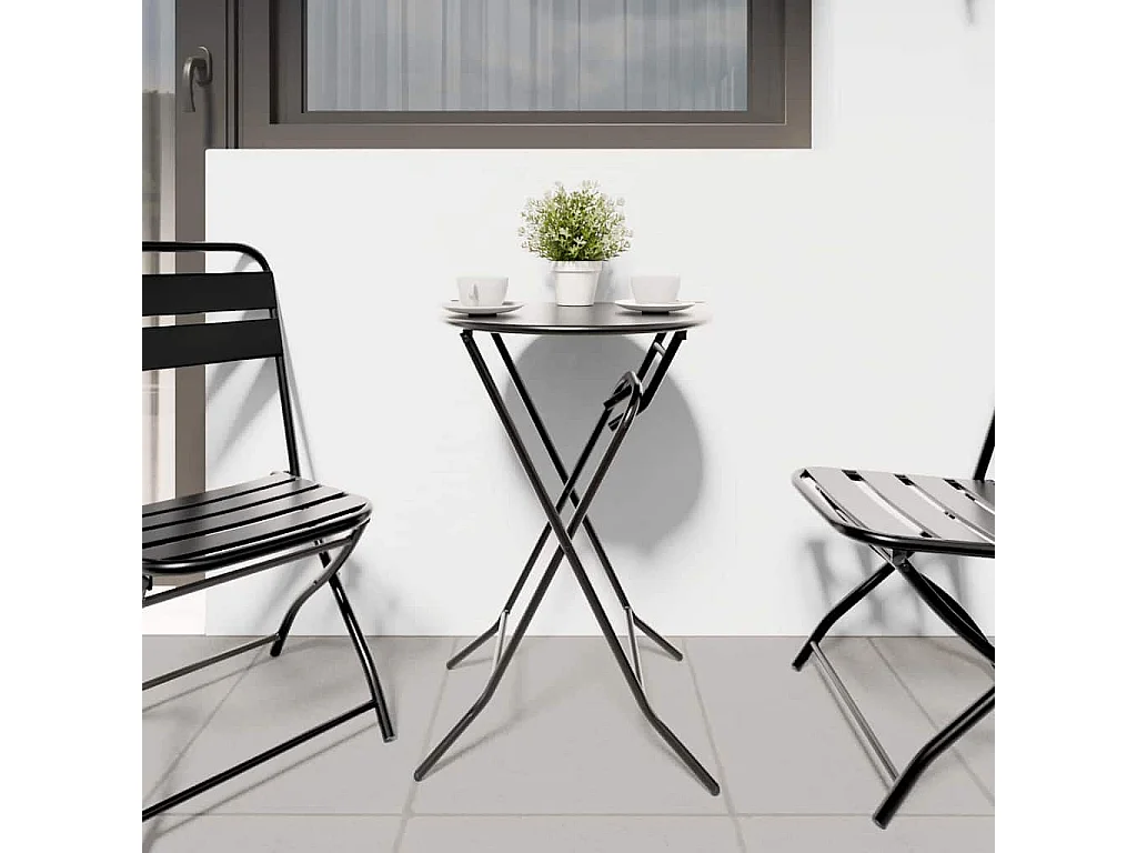 Table de Jardin Anthracite 50 x 50 x 72 cm Acier