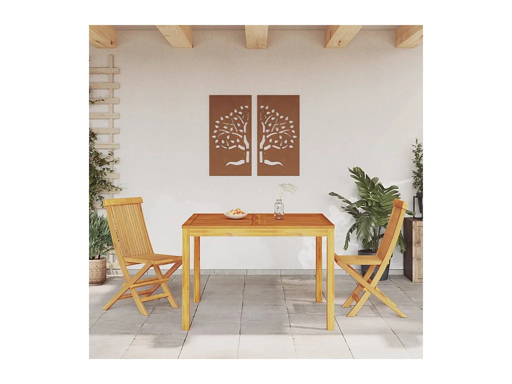 Tuintafel 110x110x75 cm massief acaciahout