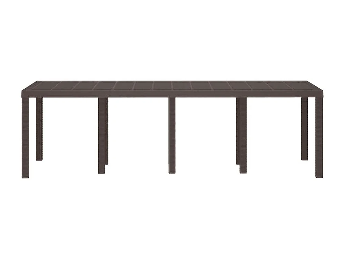Table de Jardin Marron 250 x 100 x 73 cm polyrotin
