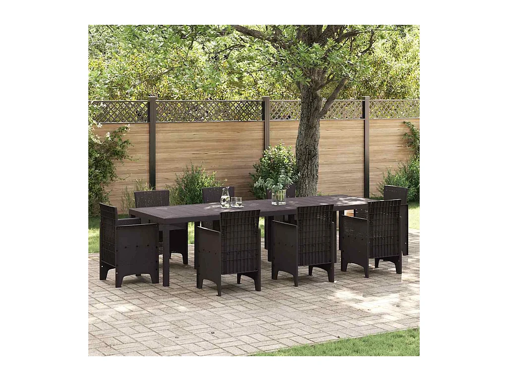 Table de Jardin Marron 300 x 100 x 73 cm polyrotin