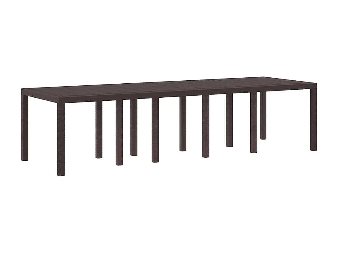 Table de Jardin Marron 300 x 100 x 73 cm polyrotin