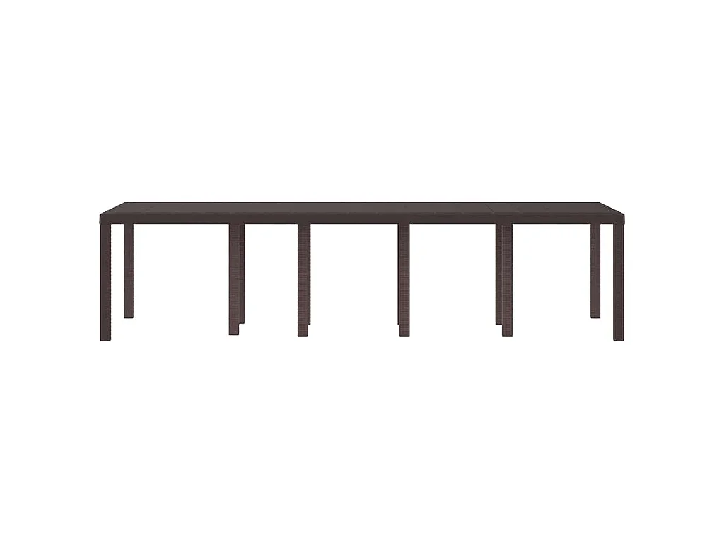 Mesa de jardín marrón 300 x 100 x 73 cm polirratán