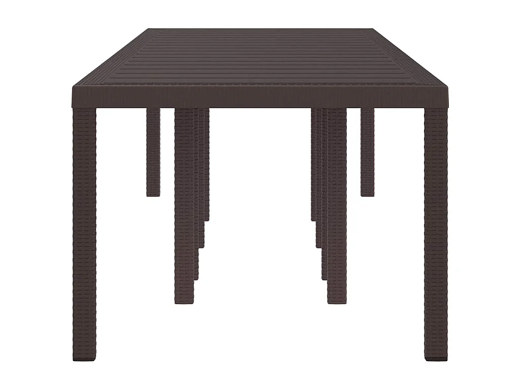 Mesa de jardín marrón 300 x 100 x 73 cm polirratán