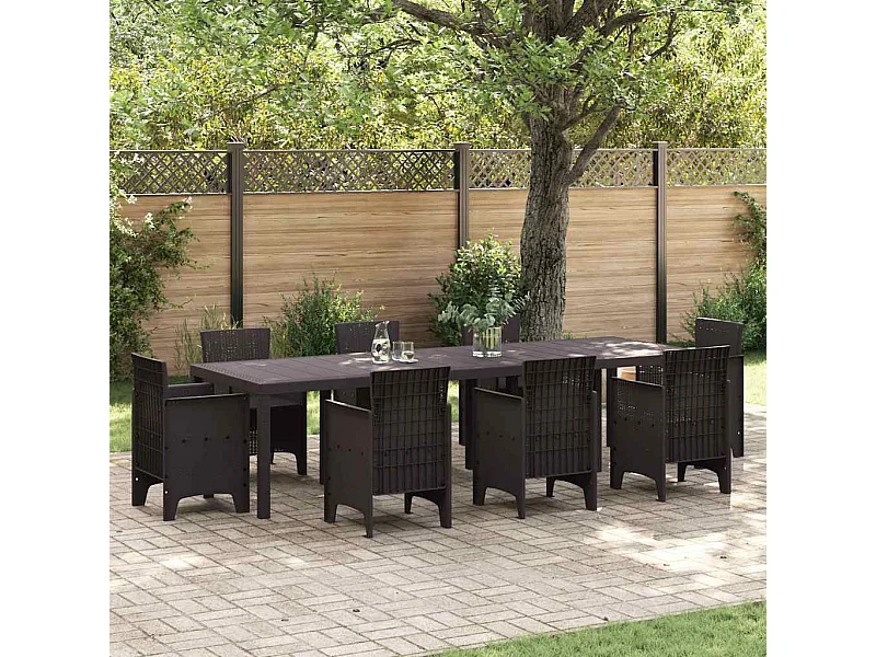 Table de Jardin Marron 300 x 100 x 73 cm polyrotin