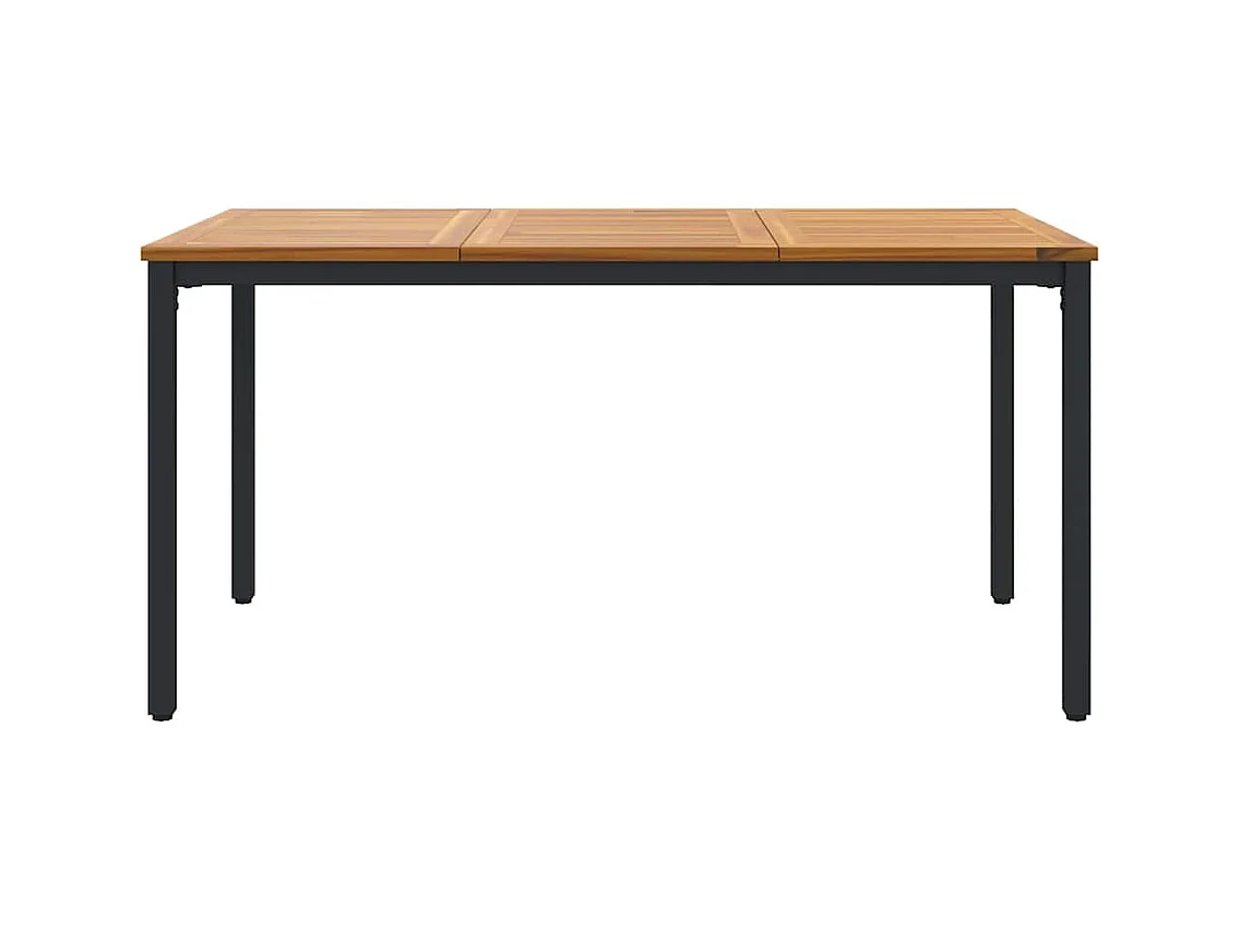 Tables de jardin Naturel et noir 150 x 90 x 75 cm