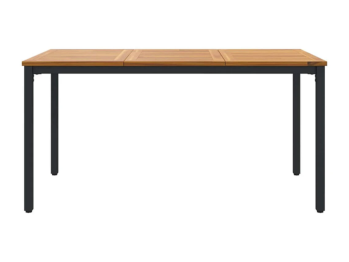 Tables de jardin Naturel et noir 150 x 90 x 75 cm