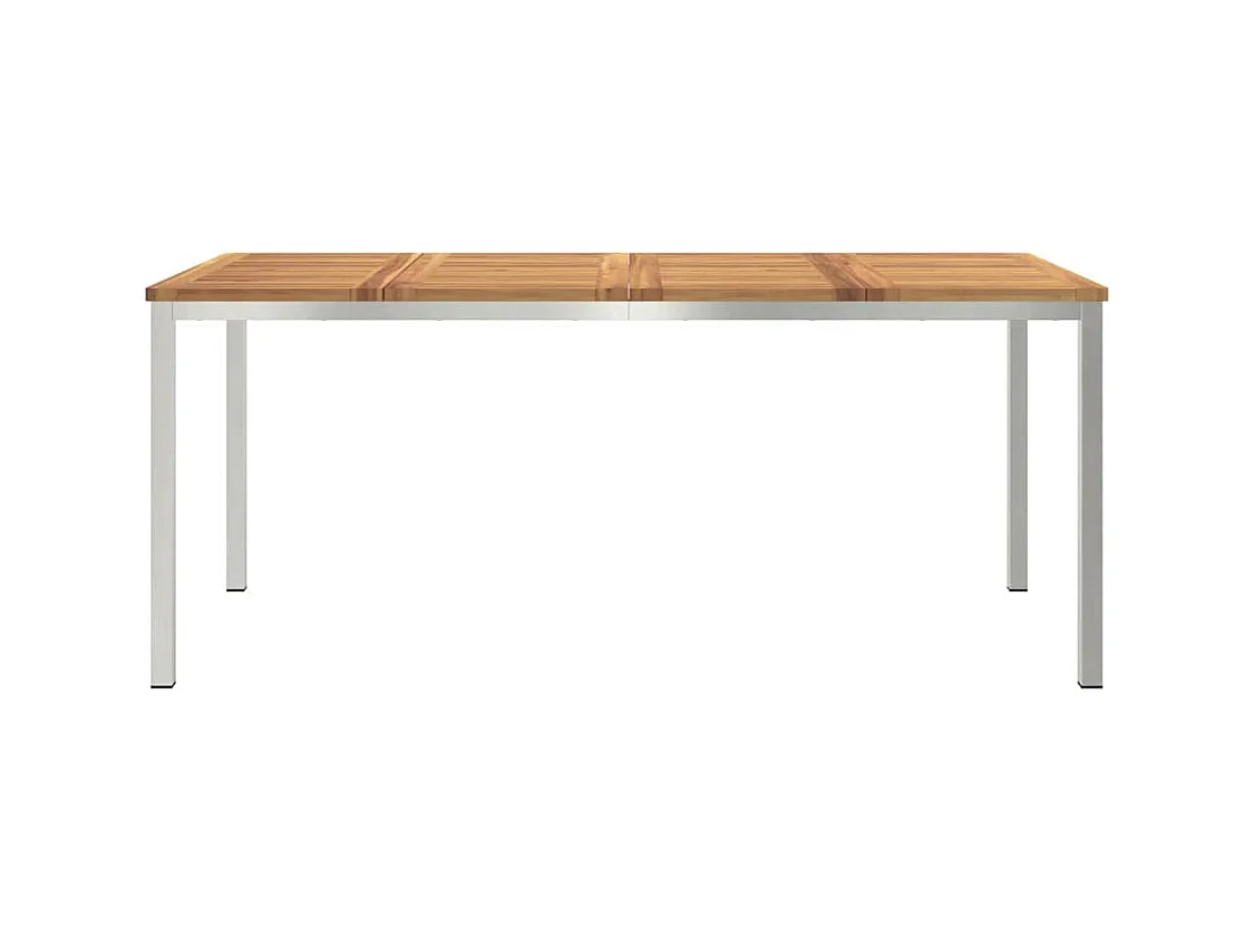 Table à manger d'extérieur Marron Bois d'acacia massif