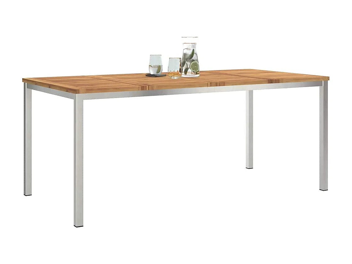 Table à manger d'extérieur Marron Bois d'acacia massif