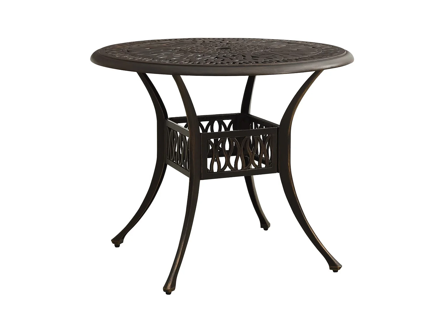Tuintafel Brons 90x90x74 cm Gegoten aluminium