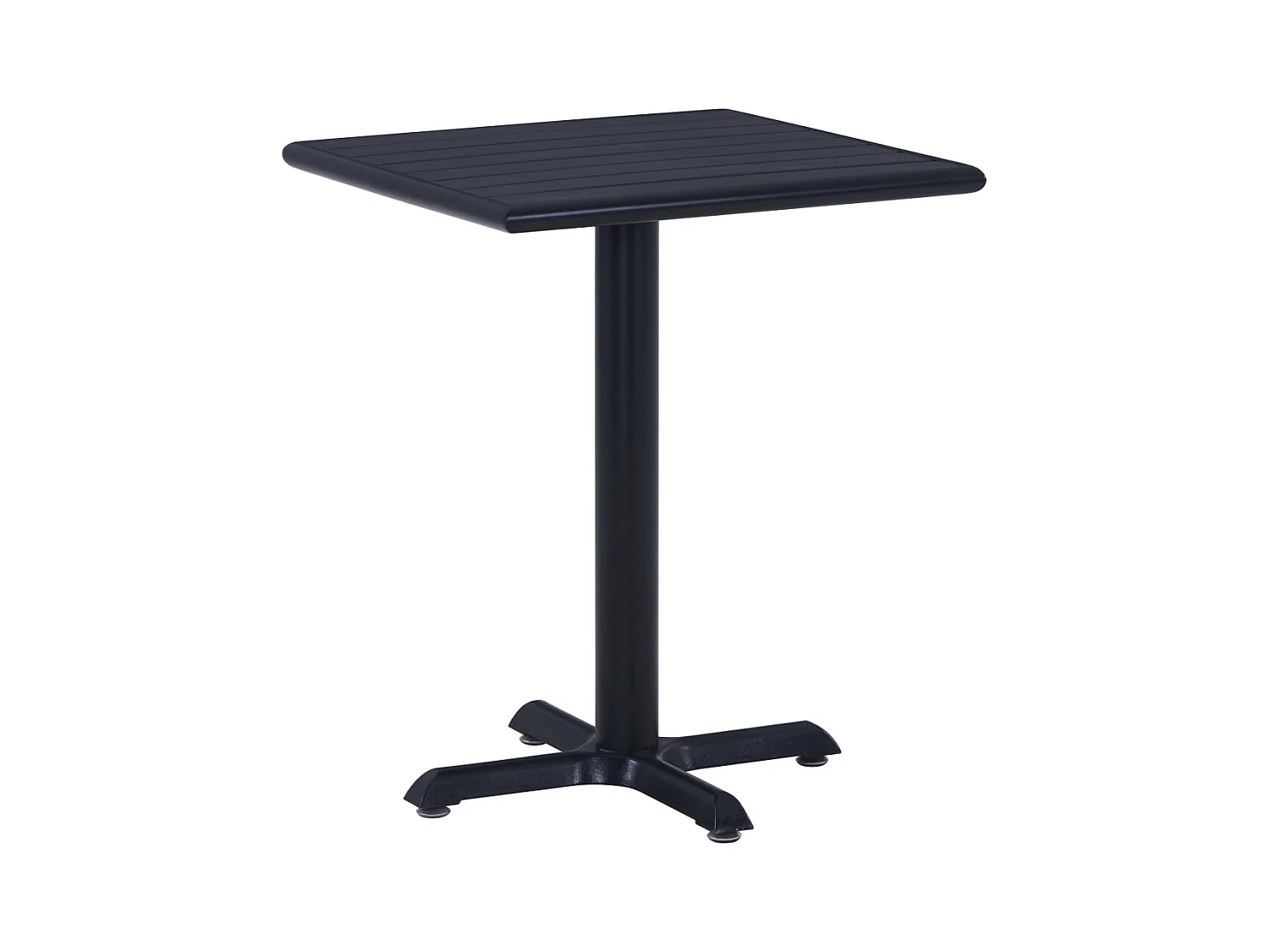 Zwarte tuintafel 60x60x75 cm