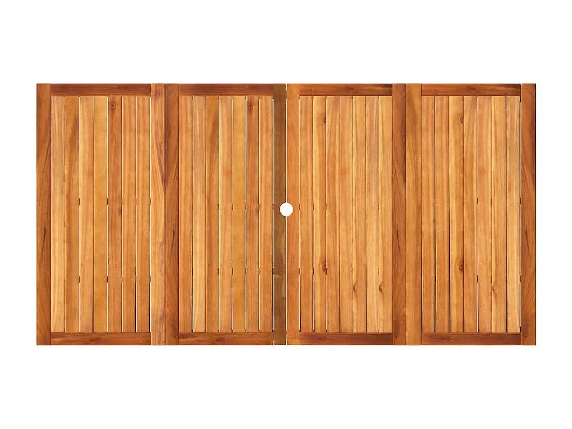 Beige tuintafel 180x90x75 cm gevlochten hars en acacia