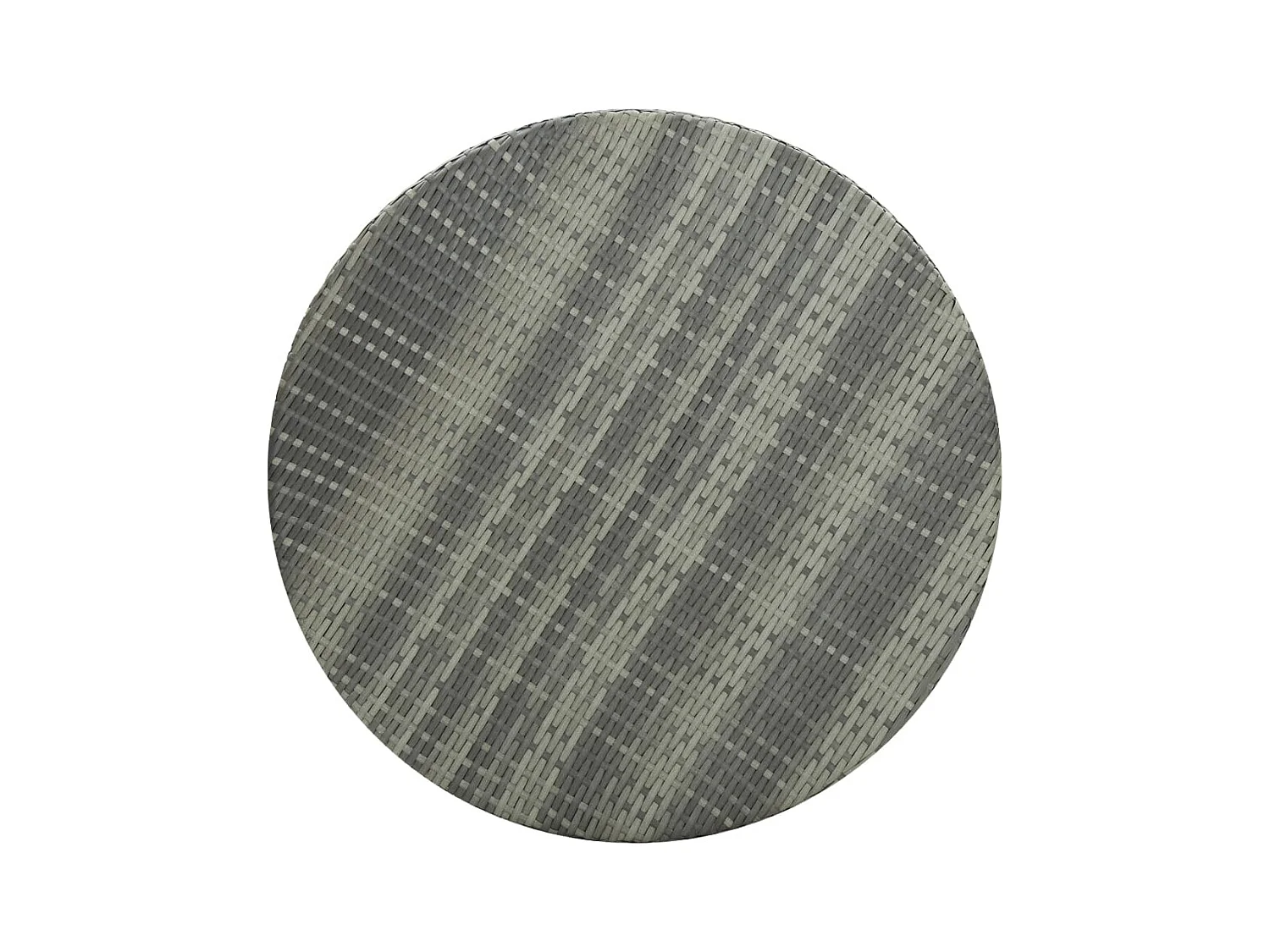 Grijze tuintafel 75,5x106 cm Geweven hars