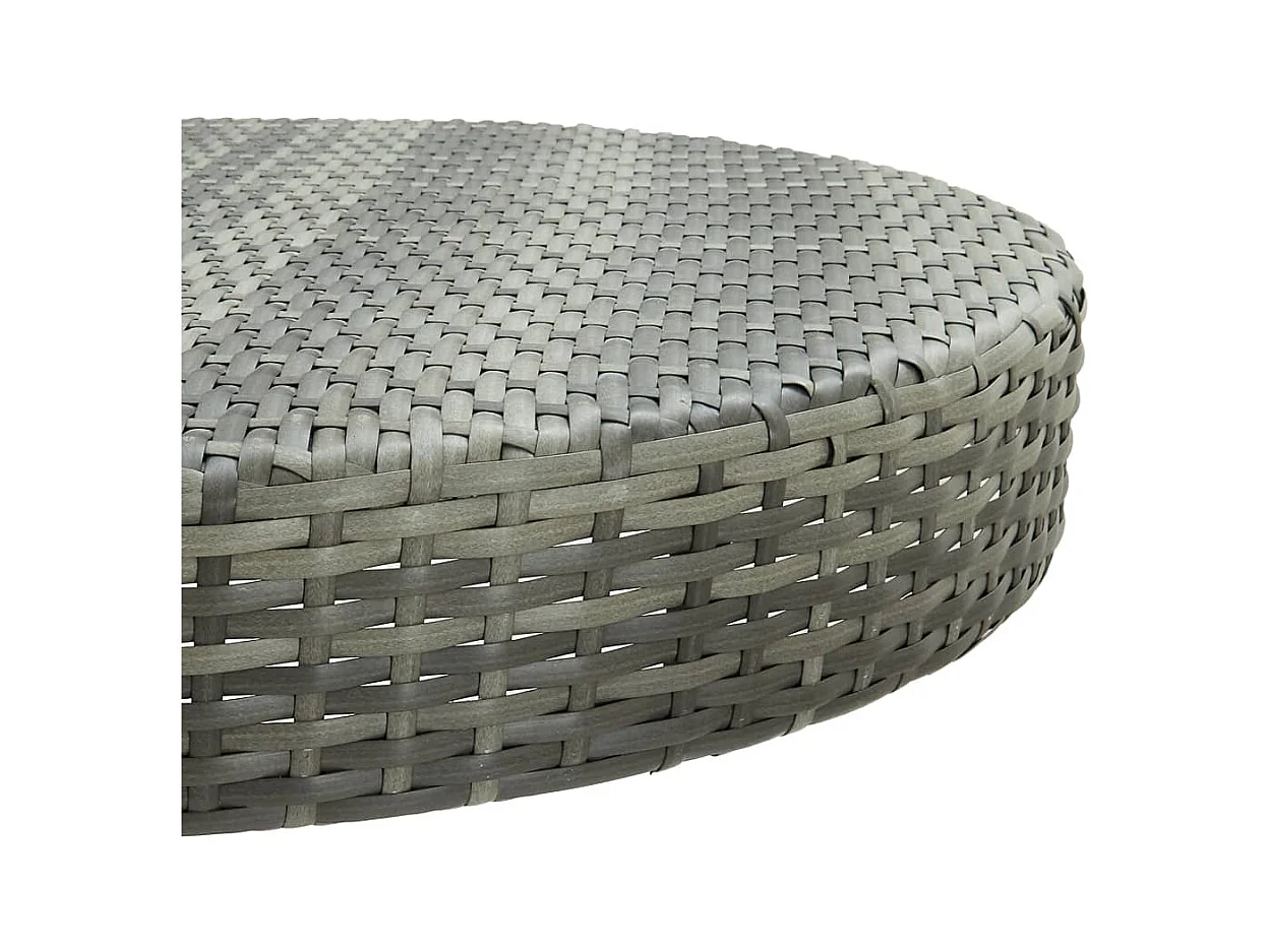 Grijze tuintafel 75,5x106 cm Geweven hars