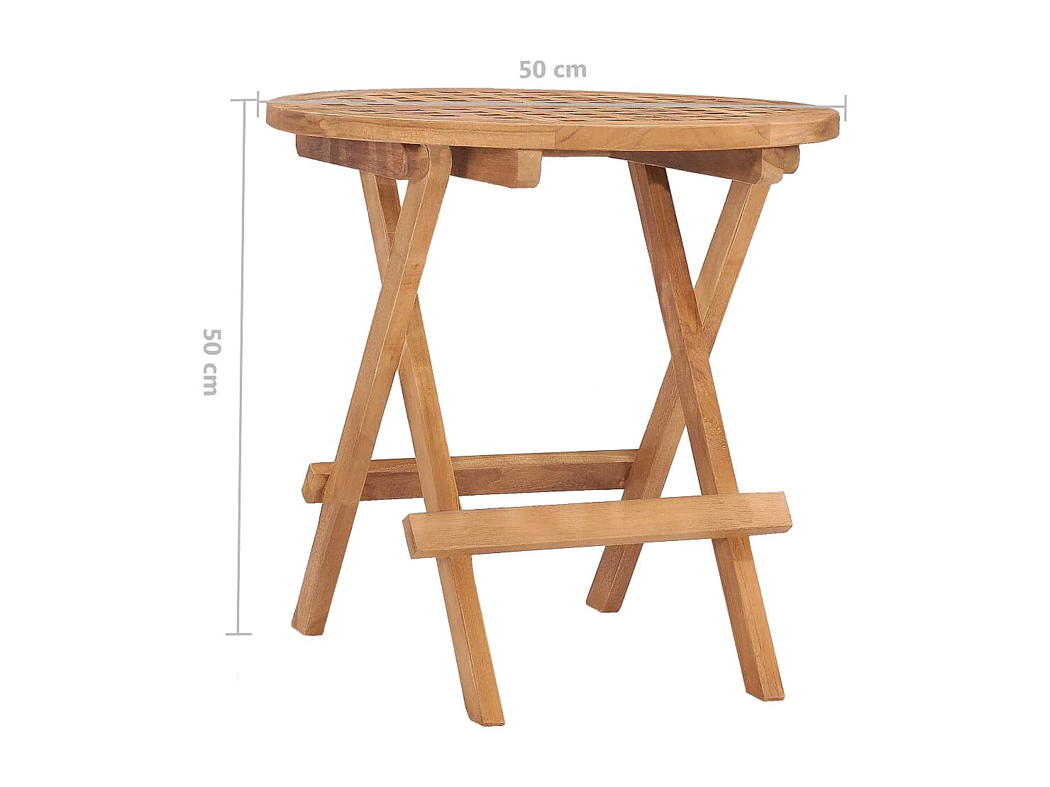 Opvouwbare tuintafel 50x50x50 cm Massief teakhout