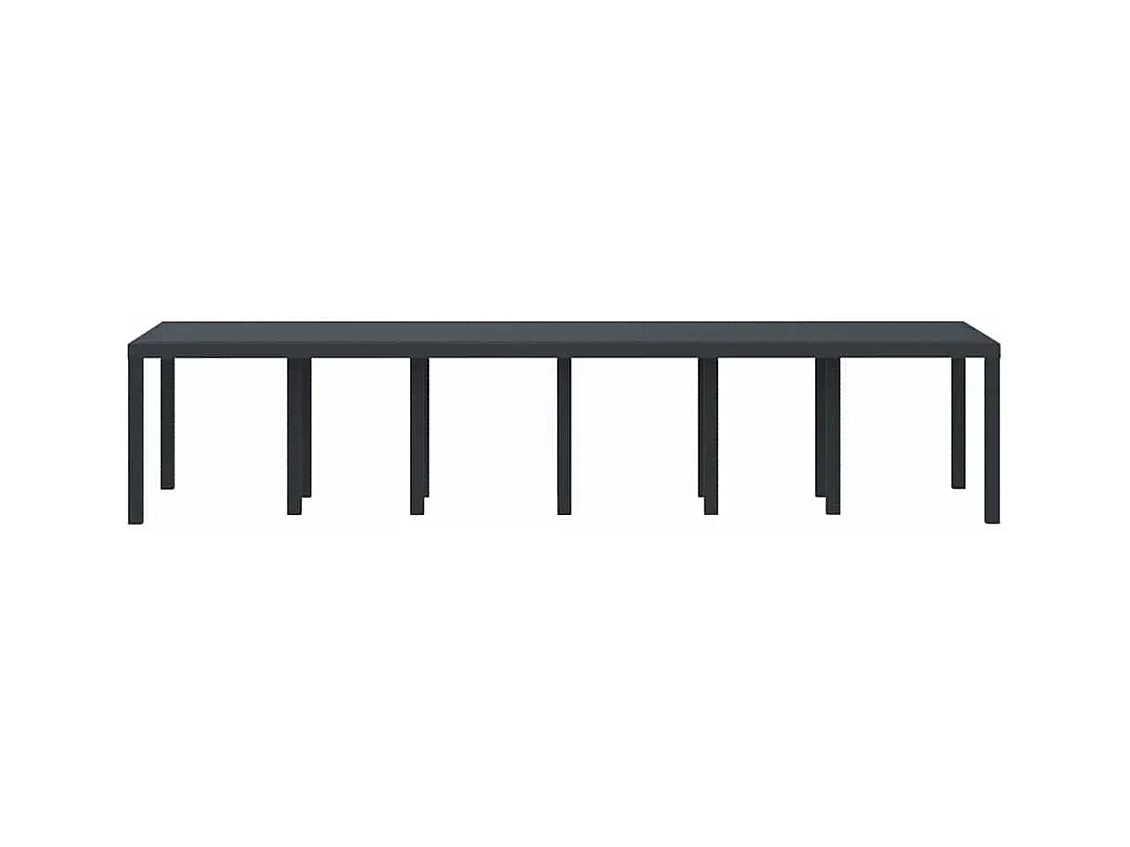 Table de Jardin Anthracite 350 x 100 x 73 cm polyrotin