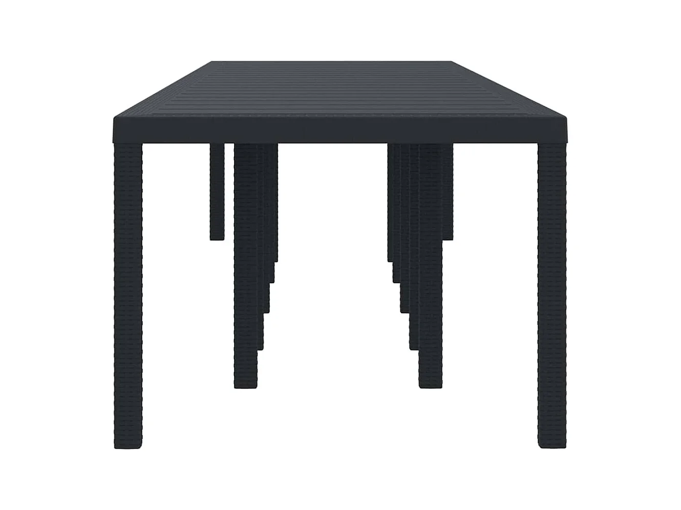 Table de Jardin Anthracite 350 x 100 x 73 cm polyrotin