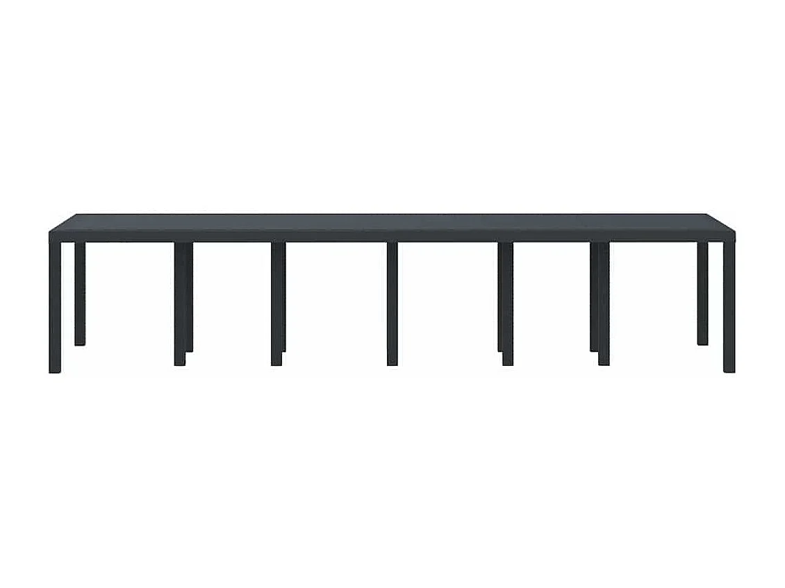 Table de Jardin Anthracite 350 x 100 x 73 cm polyrotin