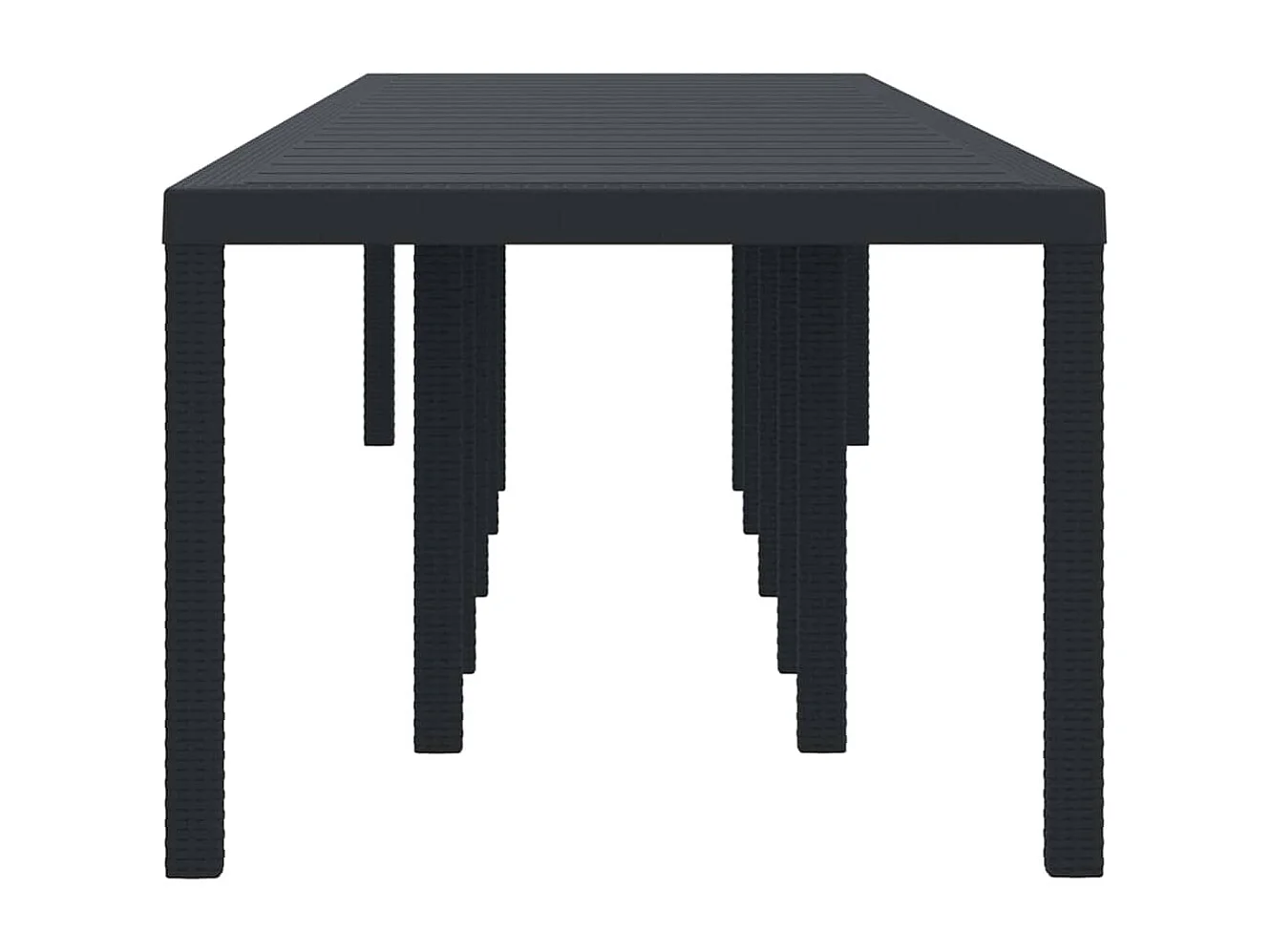 Table de Jardin Anthracite 350 x 100 x 73 cm polyrotin