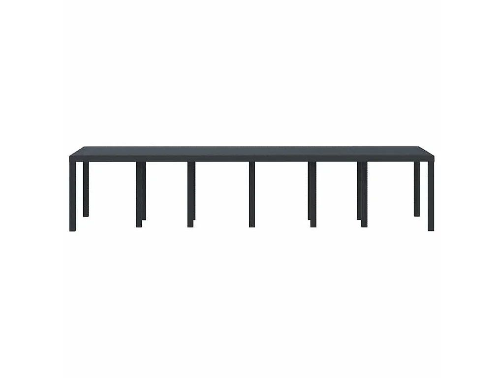 Antraciet tuintafel 350 x 100 x 73 cm polyrotan