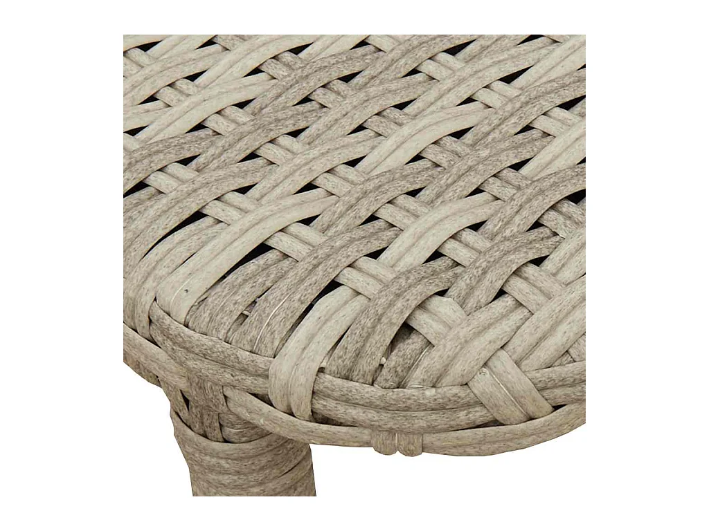 Table de jardin pliante gris clair 90 x 51 x 75 cm polyrotin