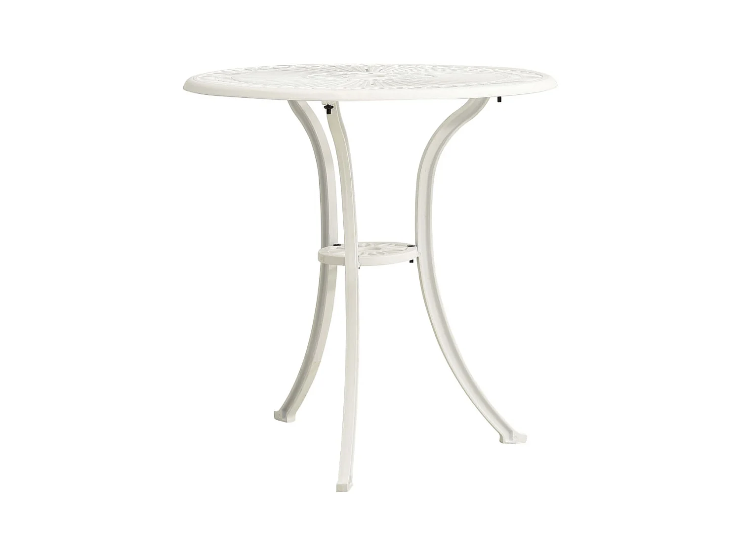 Tuintafel Wit 62x62x65 cm Gegoten aluminium