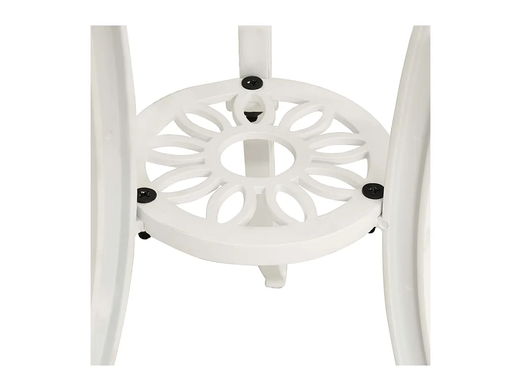 Tuintafel Wit 62x62x65 cm Gegoten aluminium