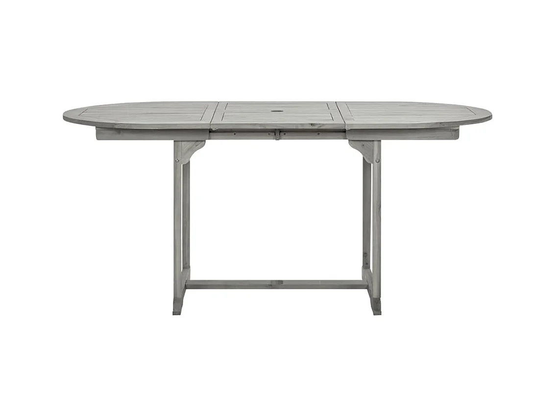 Tuintafel (120-170)x80x75 cm Massief acaciahout