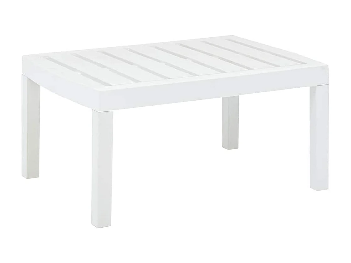 Tavolo da giardino bianco 78x55x38 cm Plastica