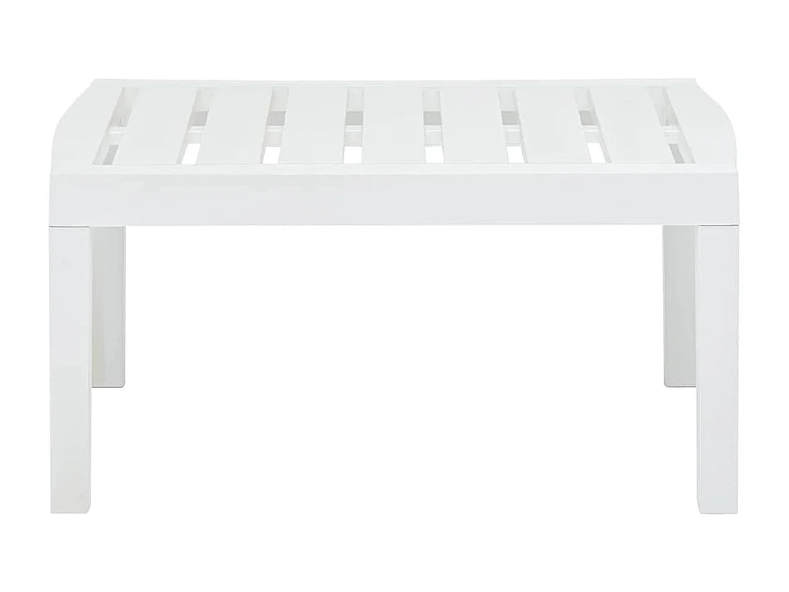 Tavolo da giardino bianco 78x55x38 cm Plastica