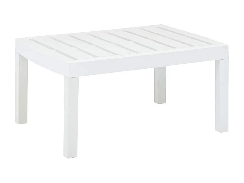 Table de jardin Blanc 78x55x38 cm Plastique