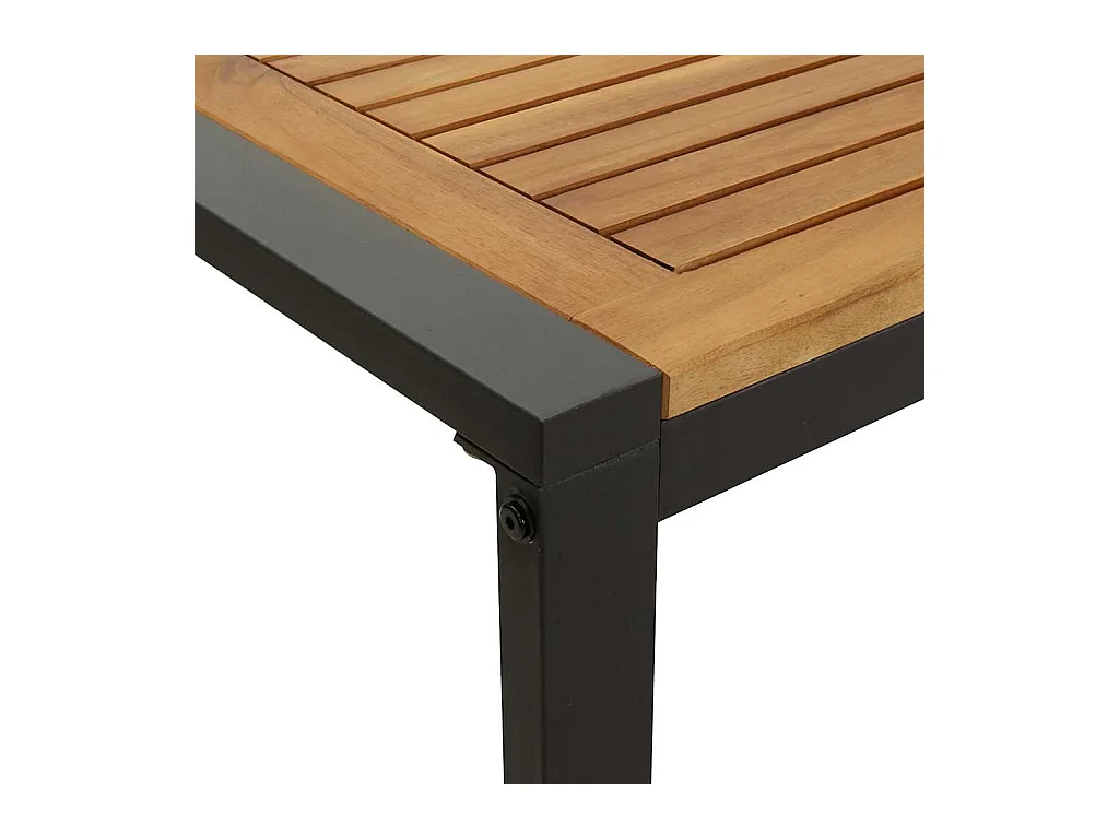 Ensemble de salle à manger pour jardin 5 pcs Noir et marron