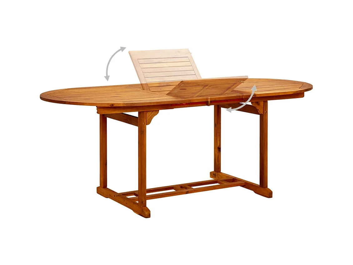 Tuintafel 200x100x75 cm Massief acaciahout