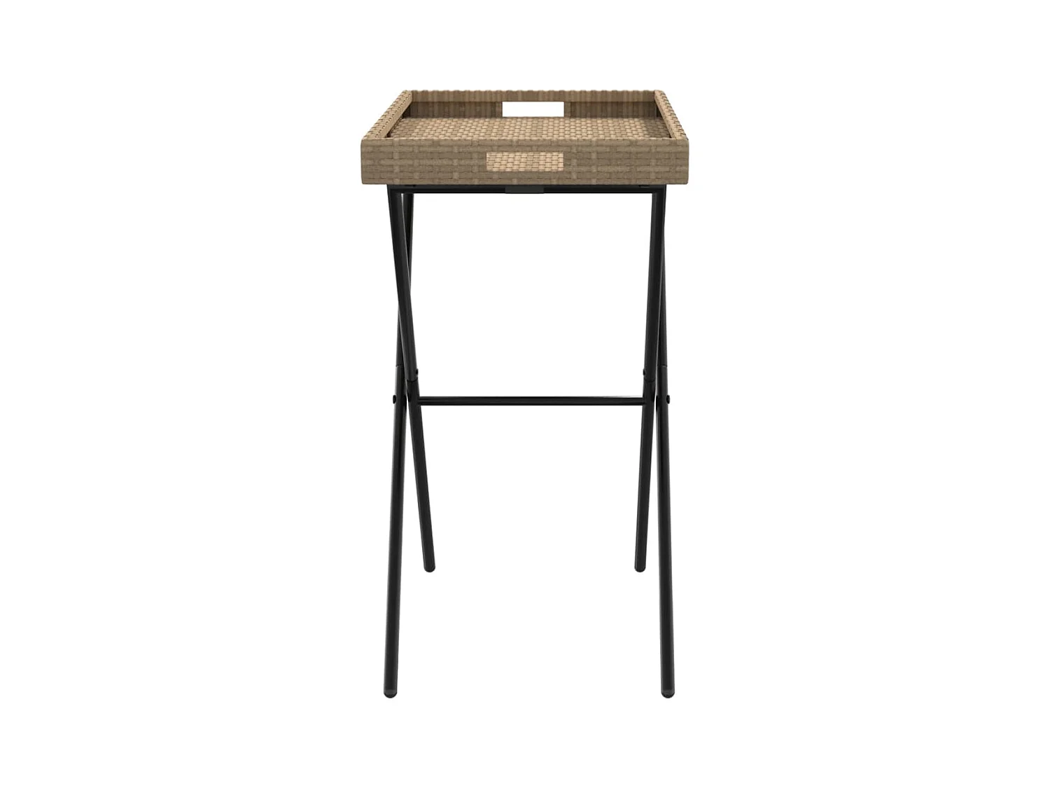 Beige opklapbaar tafelblad 65x40x75 cm geweven hars