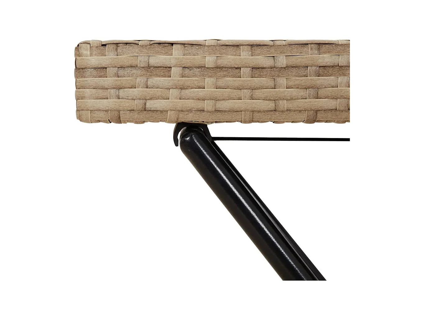 Beige opklapbaar tafelblad 65x40x75 cm geweven hars