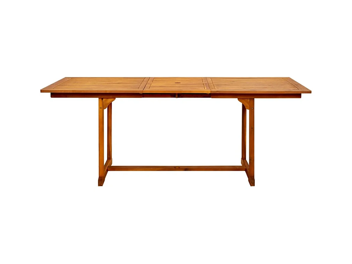 Mesa de comedor de jardín (150-200)x100x75cm Madera maciza de acacia