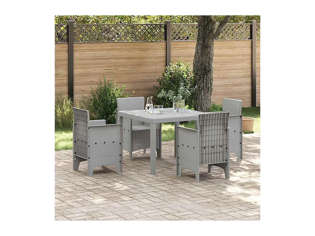 Table de Jardin Gris clair 100 x 100 x 73 cm polyrotin