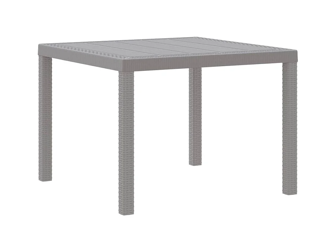 Table de Jardin Gris clair 100 x 100 x 73 cm polyrotin