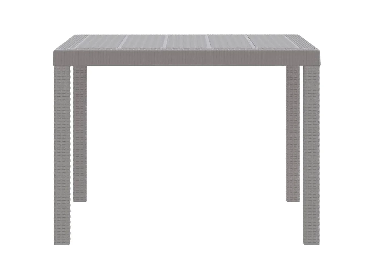 Table de Jardin Gris clair 100 x 100 x 73 cm polyrotin
