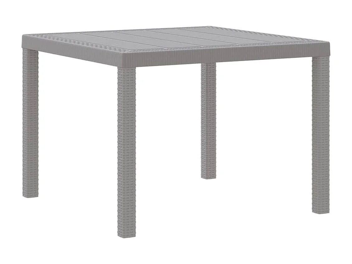 Table de Jardin Gris clair 100 x 100 x 73 cm polyrotin