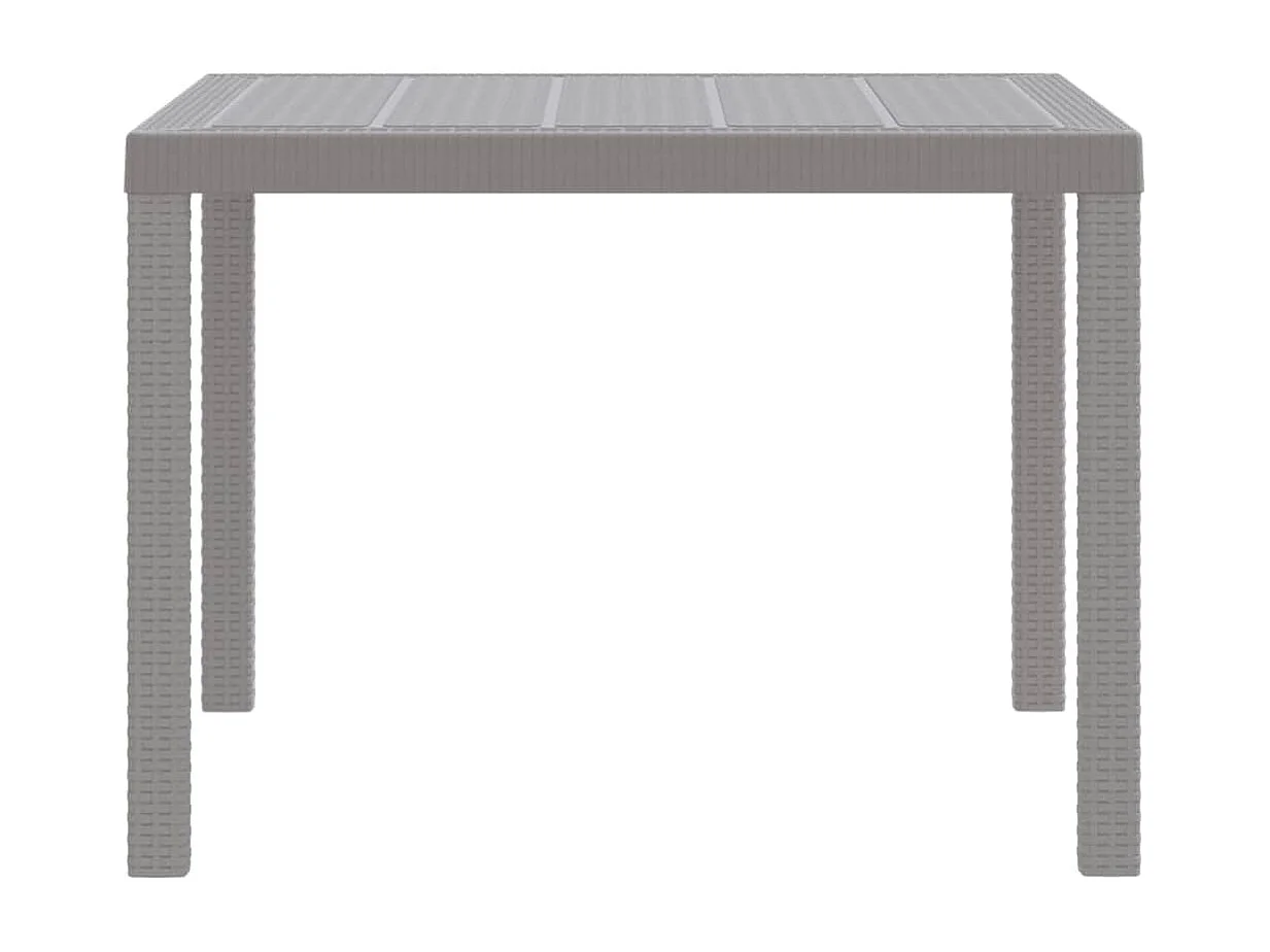 Table de Jardin Gris clair 100 x 100 x 73 cm polyrotin