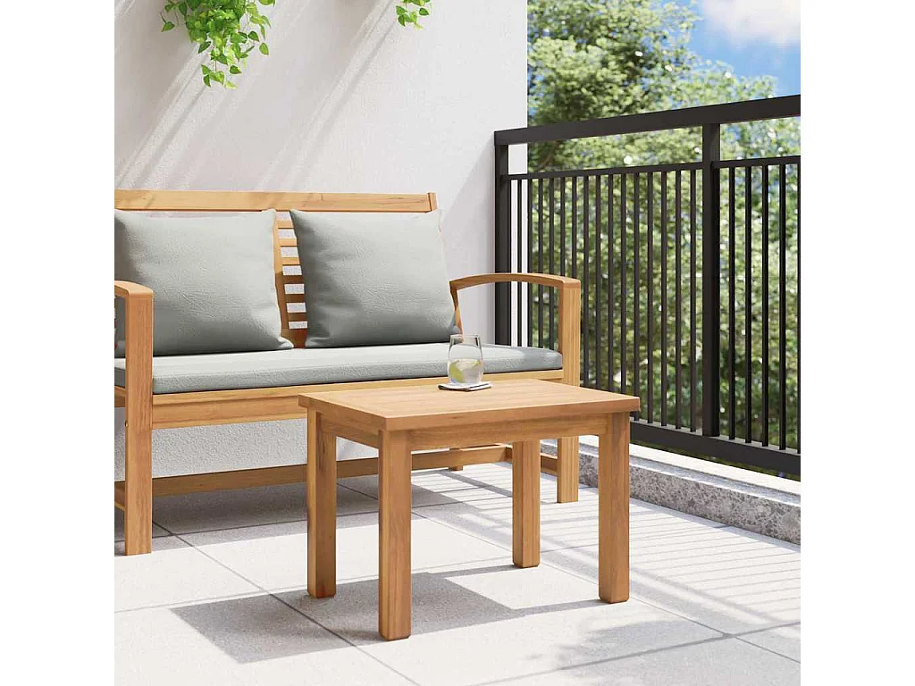 Table basse Marron 50 x 35 x 36 cm Bois de teck solide