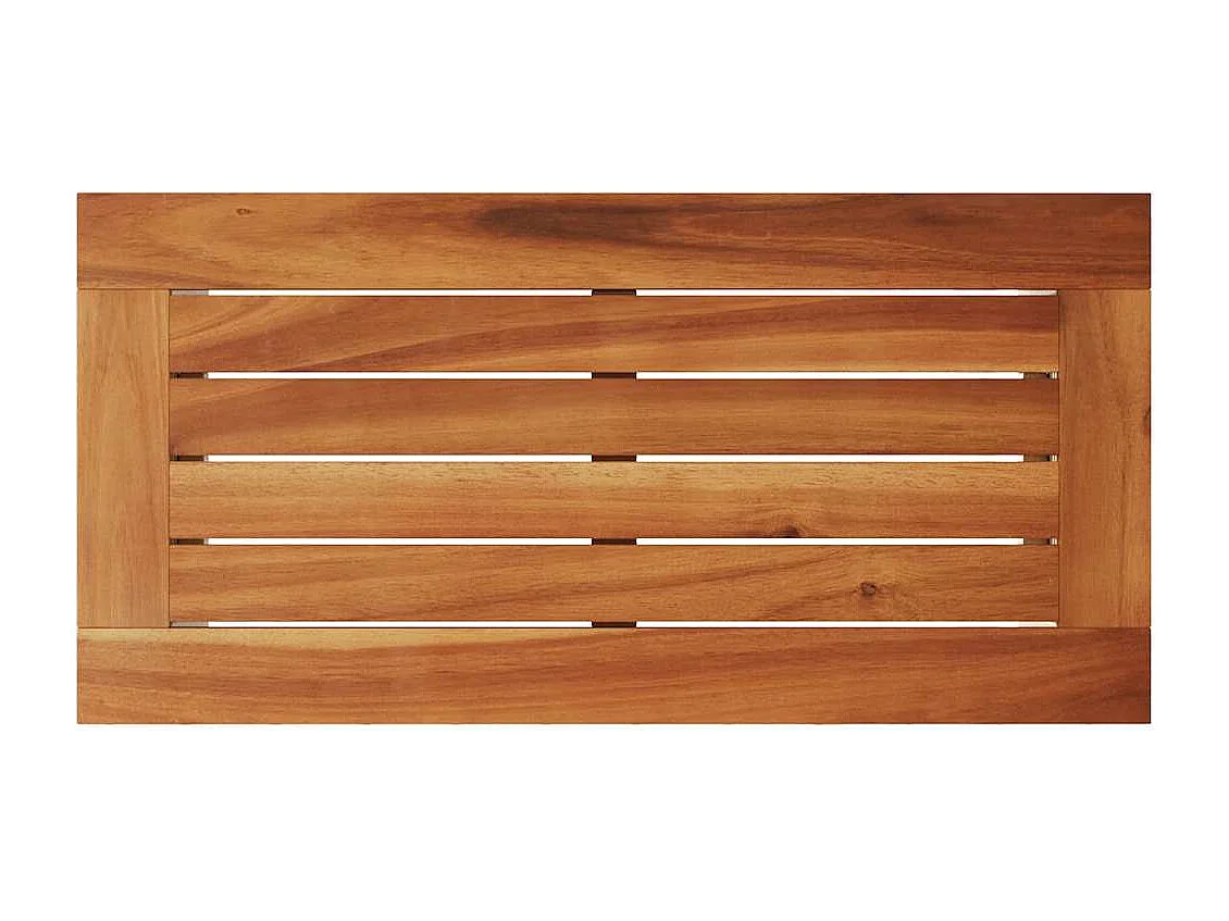 Tuintafel met beige houten blad 58x27,5x55 cm